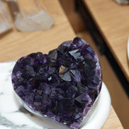 頂級烏拉圭帝王紫大晶牙紫水晶心心 - ART OF GEM 