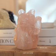 原創設計 | 粉晶招財貓 [愛情及人緣能量] - ART OF GEM 
