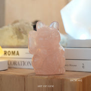 原創設計 | 粉晶招財貓 [愛情及人緣能量] - ART OF GEM 