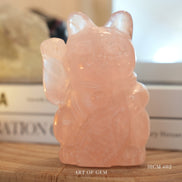 原創設計 | 粉晶招財貓 [愛情及人緣能量] - ART OF GEM 