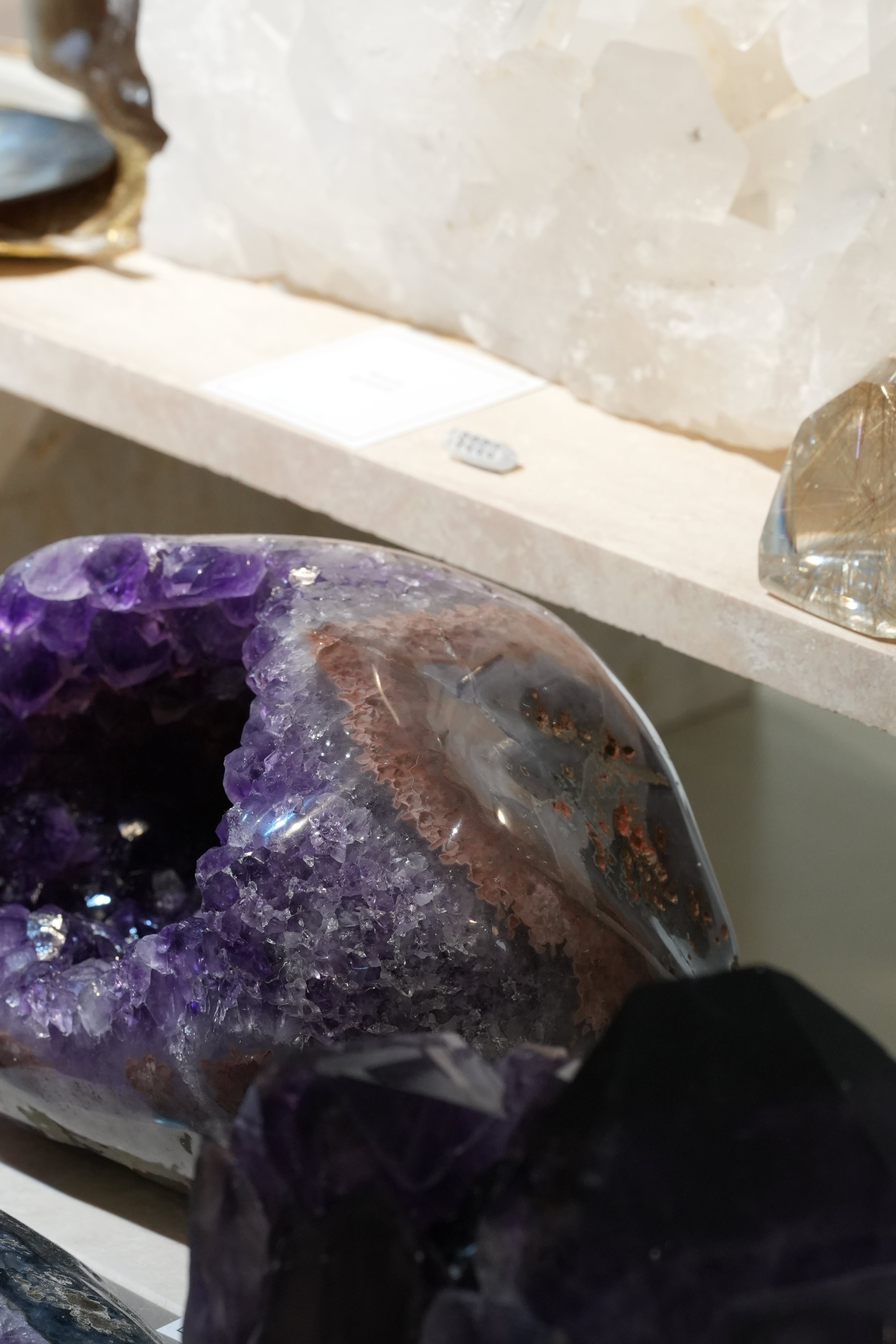 罕有巴西全瑪瑙拋光紫晶洞 - ART OF GEM 