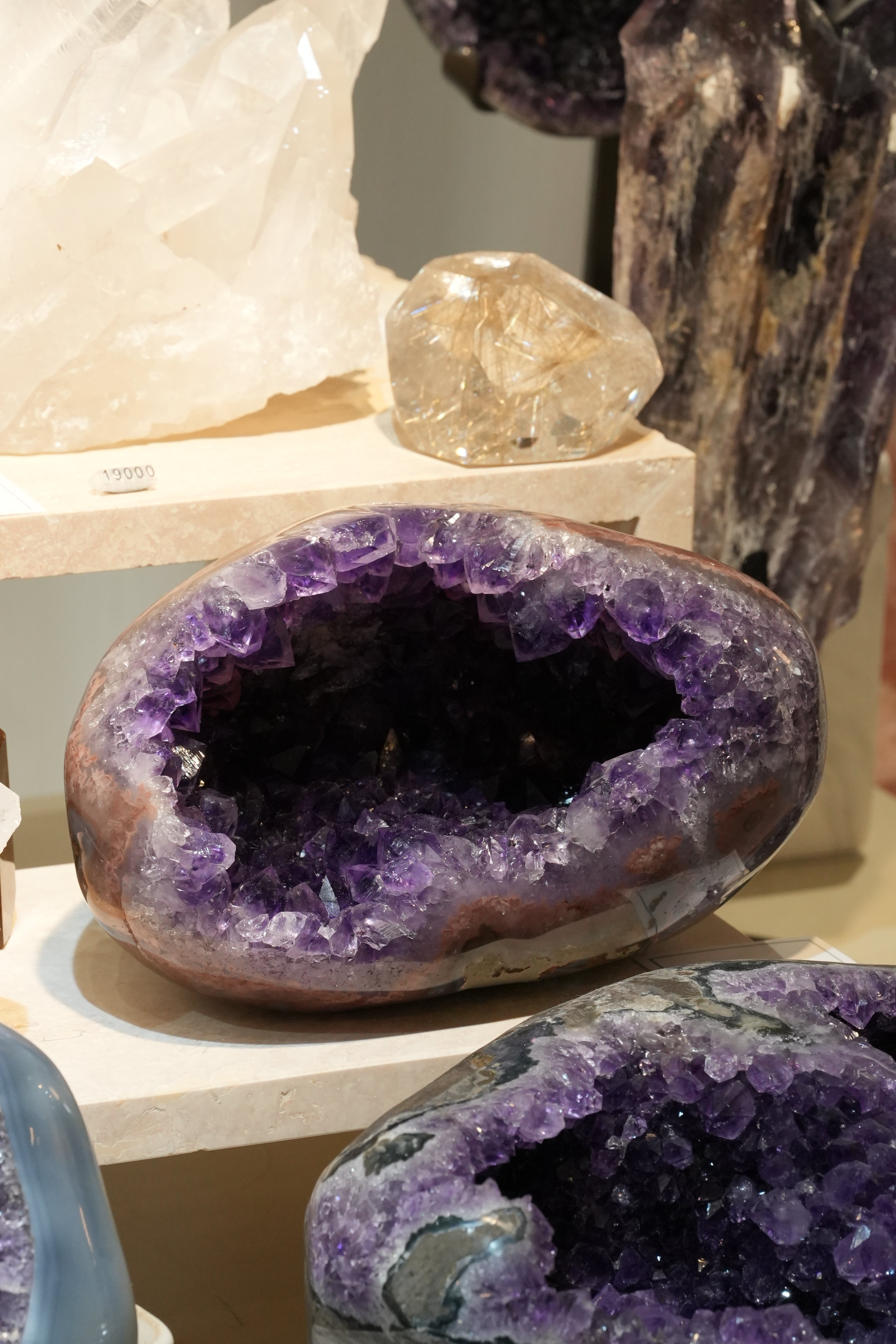 罕有巴西全瑪瑙拋光紫晶洞 - ART OF GEM 