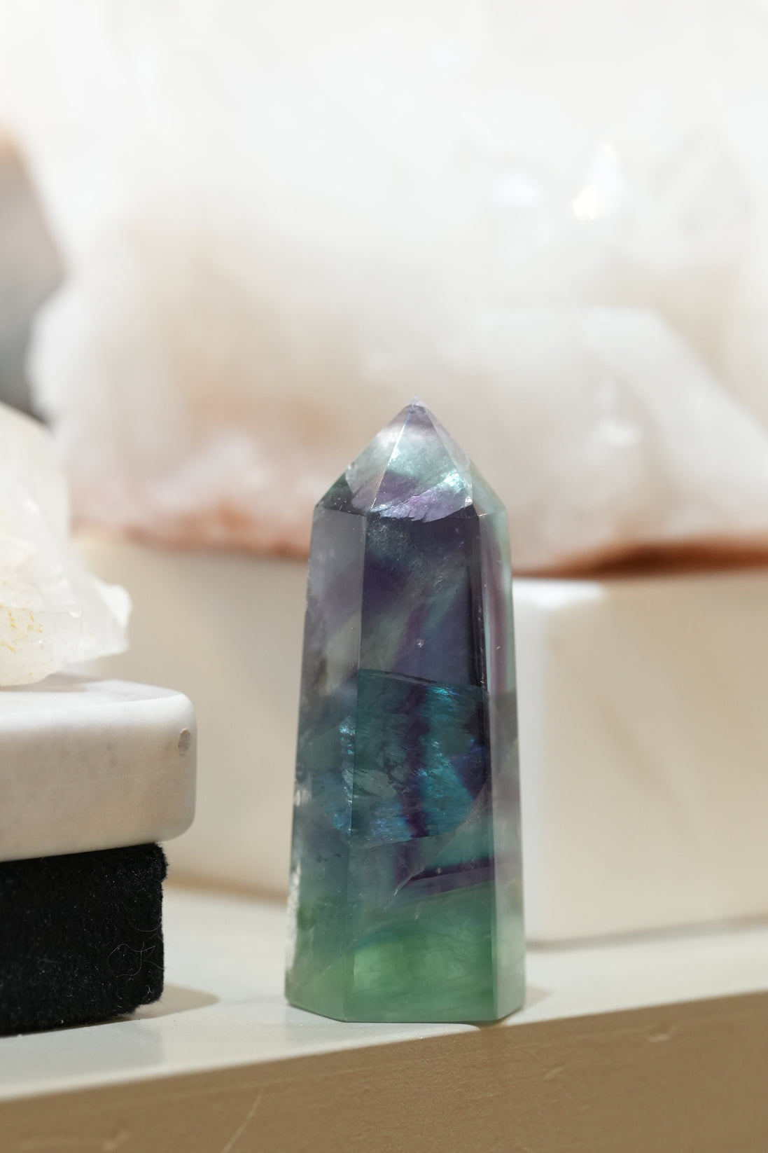 紫藍綠螢石柱 - ART OF GEM 
