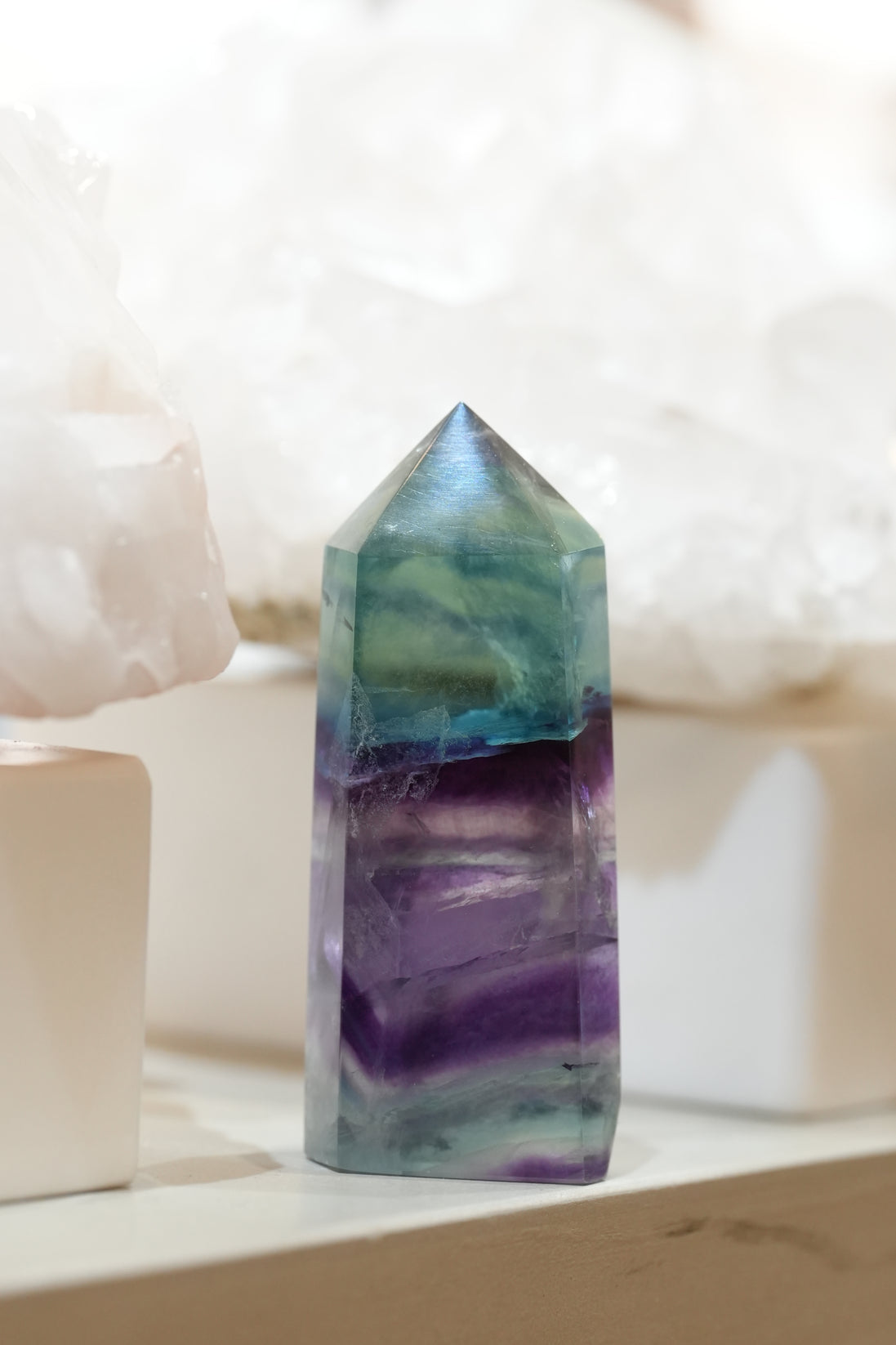 紫藍綠螢石柱 - ART OF GEM 