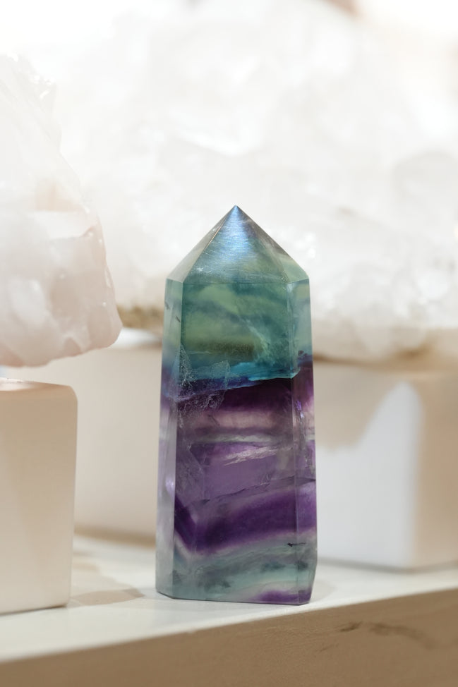 紫藍綠螢石柱 - ART OF GEM 