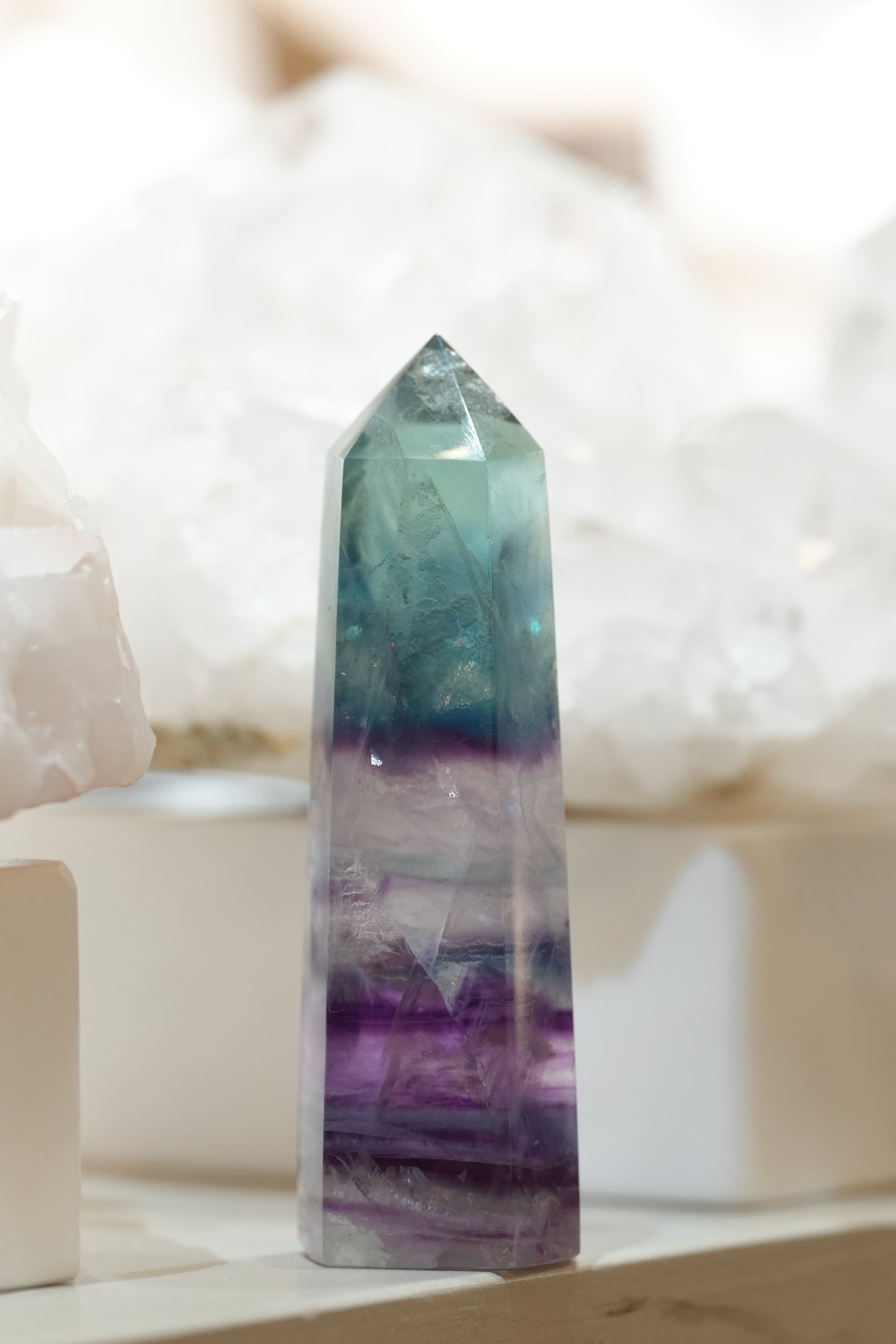 紫藍綠螢石柱 - ART OF GEM 