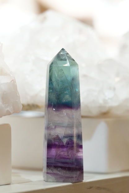 紫藍綠螢石柱 - ART OF GEM 