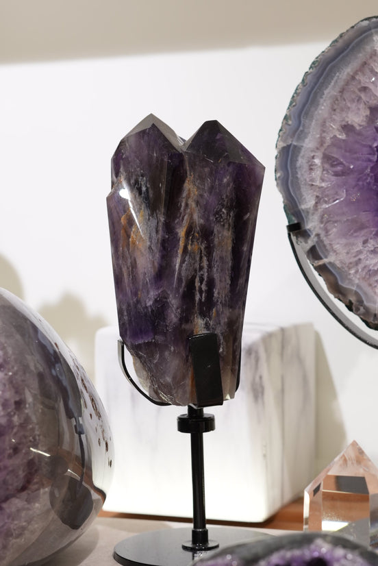 極濃色巴西紫晶權杖 （可旋轉底座） - ART OF GEM 