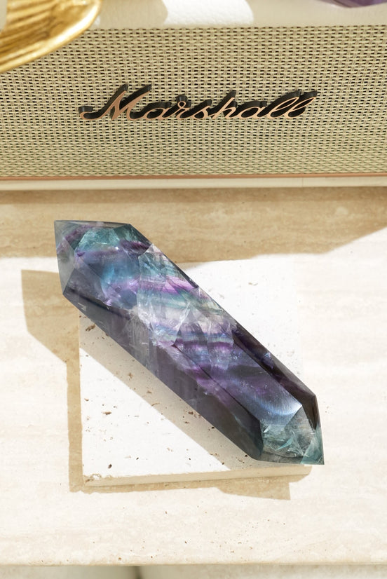 紫藍綠螢石雙尖 - ART OF GEM 