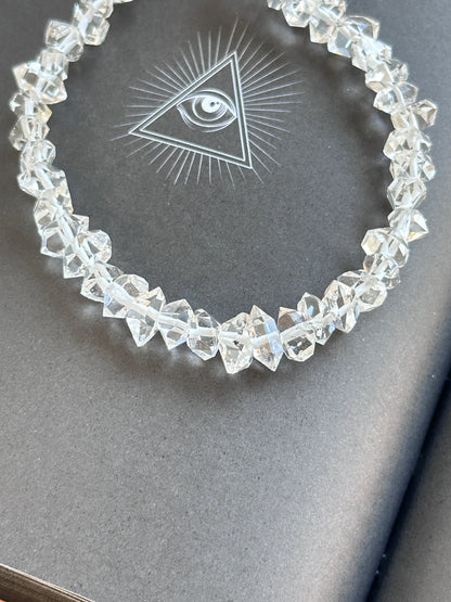 美國赫基蒙閃靈鑽手鍊
Herkimer Diamond Bracelet - ART OF GEM 