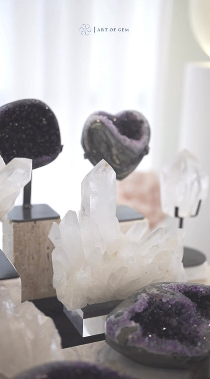 7KG 巴西白水晶簇 Brazil White Quartz Cluster - ART OF GEM 