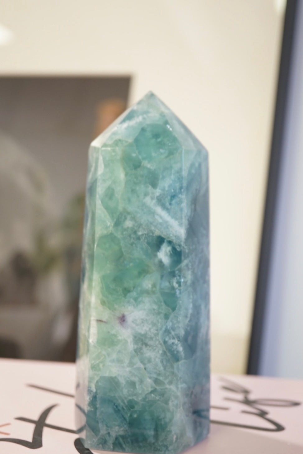 巴西藍綠色螢石柱  Brazil Fluorite Tower