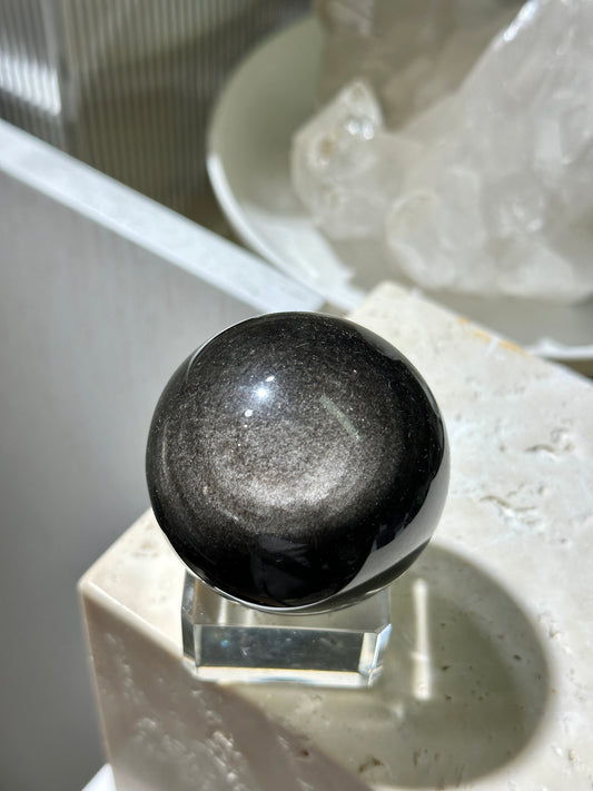 銀曜石球Silver Sheen Sphere