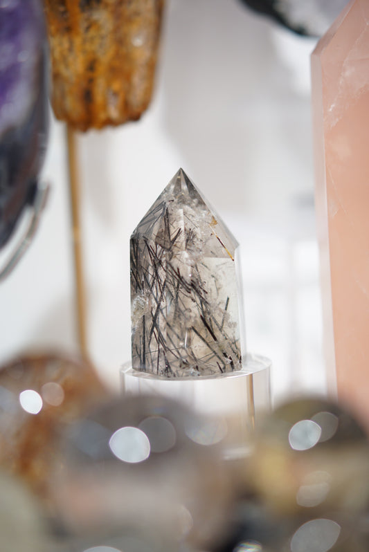 黑髮晶柱 Black Rutilated Quartz Tower - ART OF GEM 