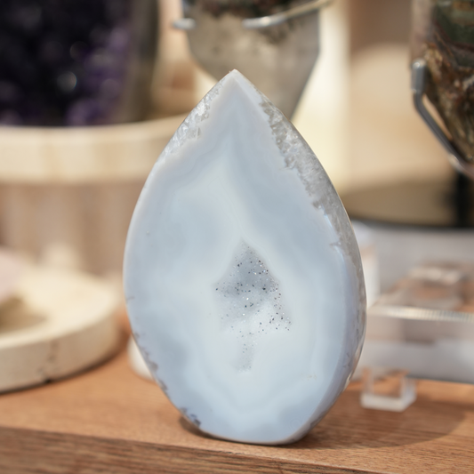 巴西藍瑪瑙擺設 Brazil Blue agate - ART OF GEM 