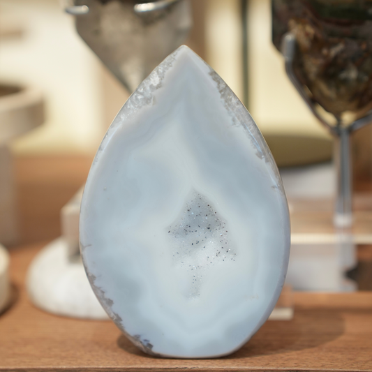 巴西藍瑪瑙擺設 Brazil Blue agate - ART OF GEM 