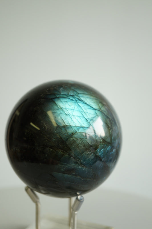 藍綠橙黃光拉長石球 Labradorite Sphere