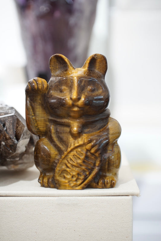 原創設計虎眼石招財貓 Tiger Eye Fortune Cat