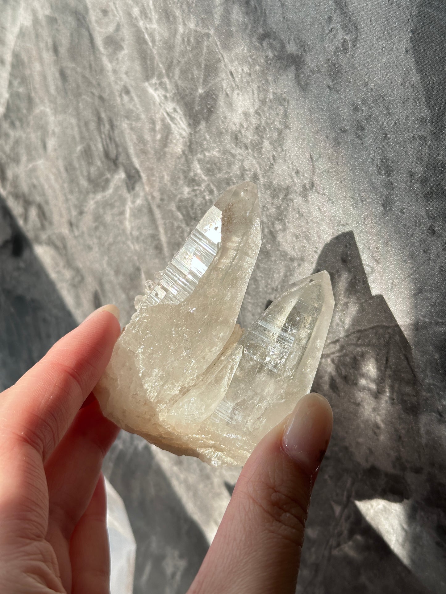 印度喜馬拉雅三連生白水晶 India Himalayan White Quartz