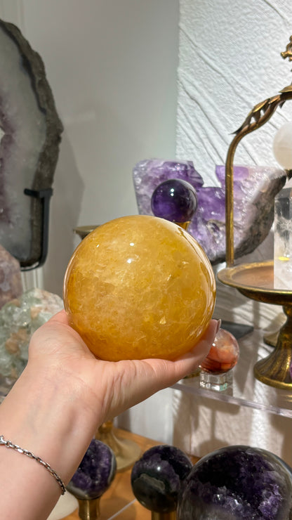 10cm黄金治癒者/黃膠花球 Golden Healer Sphere - ART OF GEM 