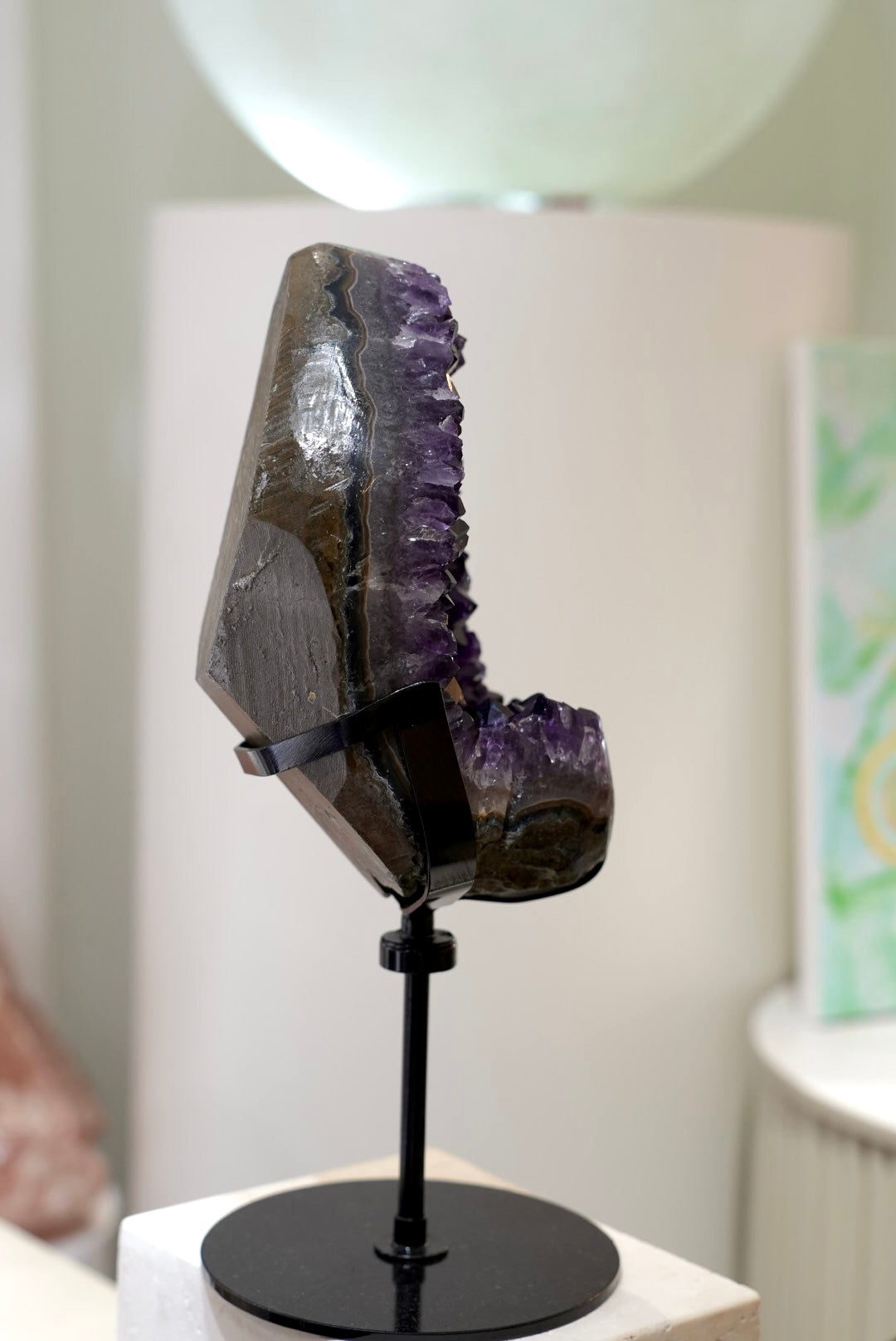 烏拉圭頂級紫晶簇 （配旋轉底座） - ART OF GEM 