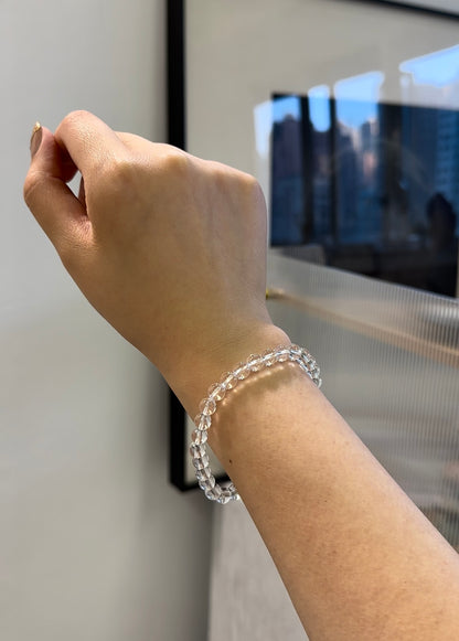印度喜馬拉雅白水晶手串 (6mm) India Himalayan White Quartz Bracelet (6mm) - ART OF GEM 