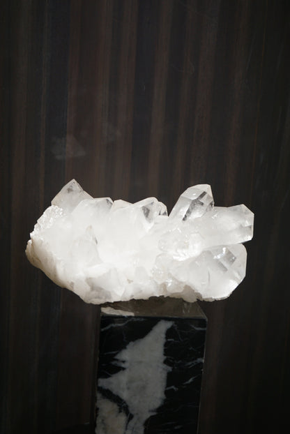 重量級巴西白水晶簇 (雙尖）Brazil White Quartz Cluster - ART OF GEM 