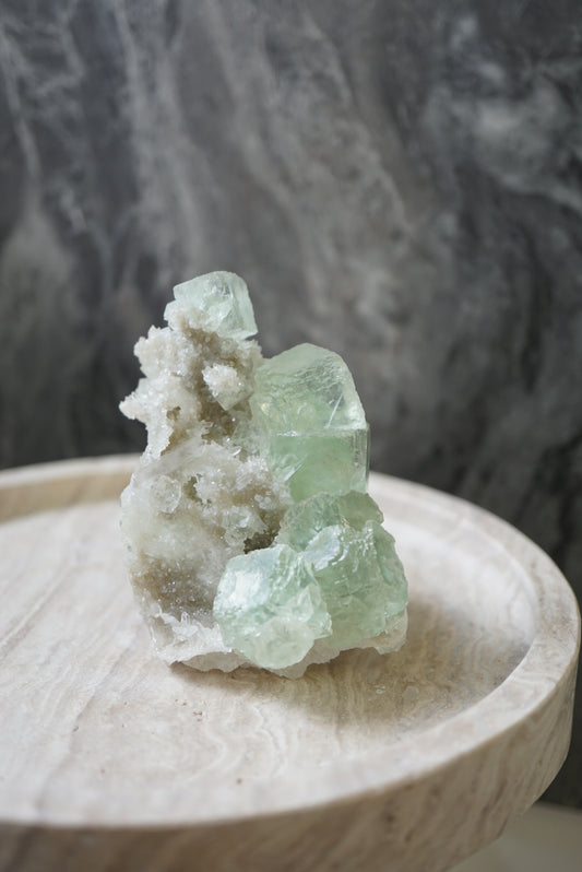 香花嶺綠螢石 Raw Green Fluorite from Xianghualing