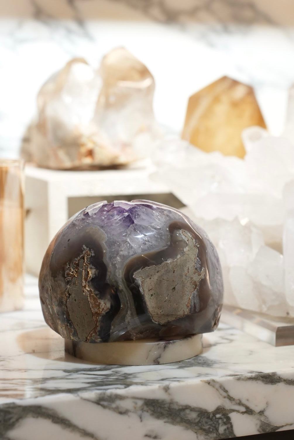 [Recommended] Brazilian agate and amethyst cluster