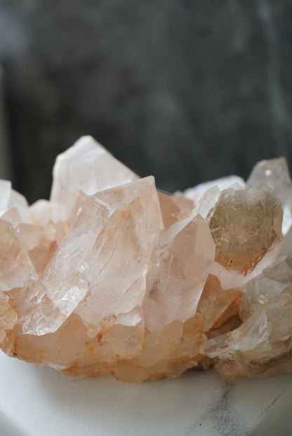 印度喜馬拉雅粉調白水晶簇 India Himalayan Pink White Quartz Cluster - ART OF GEM 