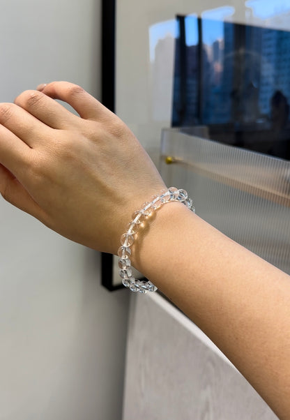 印度喜馬拉雅白水晶手串 (8mm) India Himalayan White Quartz Bracelet (8mm) - ART OF GEM 