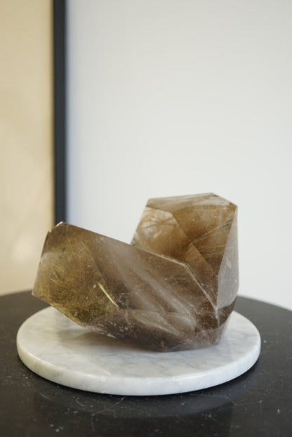 巴西雙生密髮金髮晶簇 Golden Rutiled Quartz Cluster - ART OF GEM 
