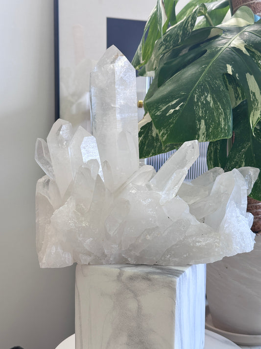 7KG 巴西白水晶簇 Brazil White Quartz Cluster