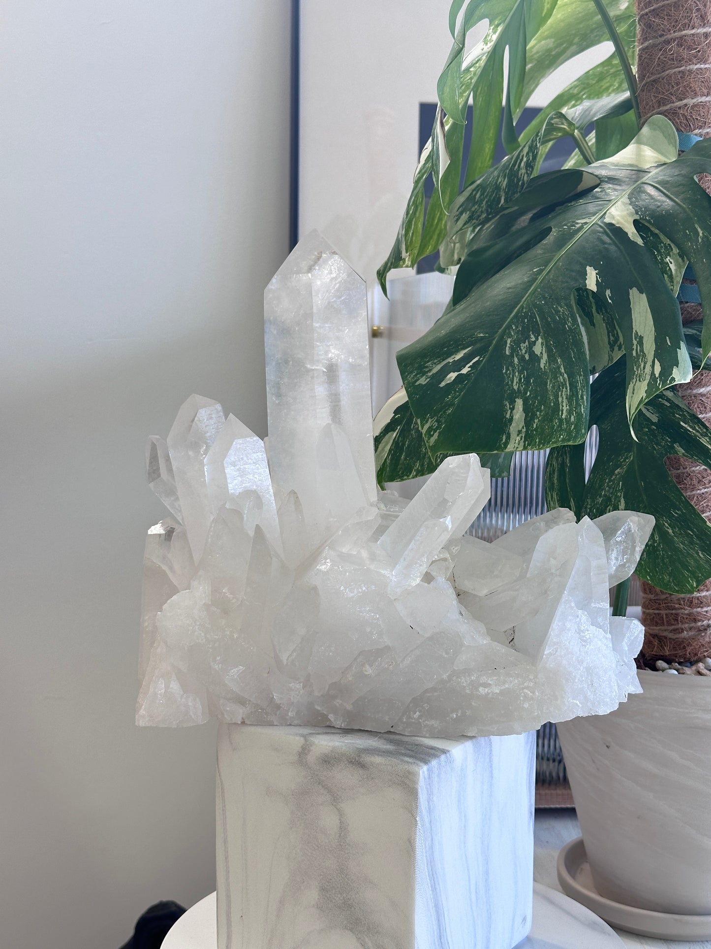 7KG 巴西白水晶簇 Brazil White Quartz Cluster