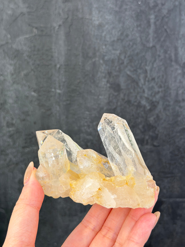 Golden India Himalayan White Quartz Cluster