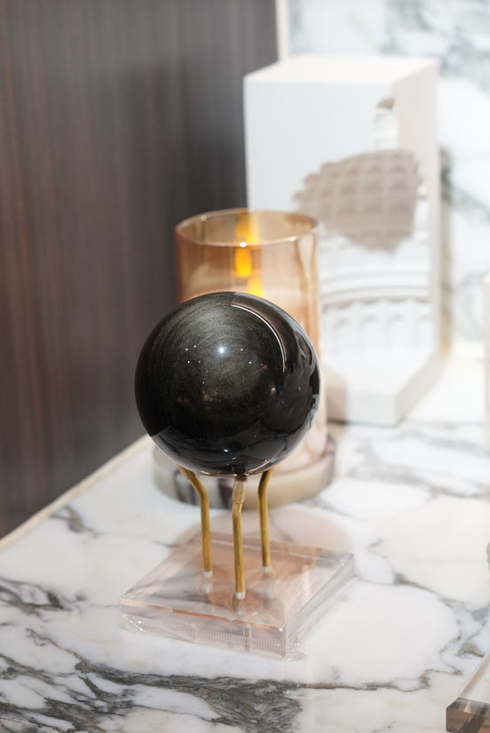 Golden Sheen Obsidian Sphere (82mm)