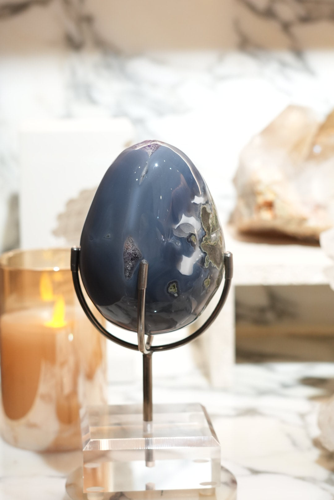 Brazil Amethyst Egg with Agate