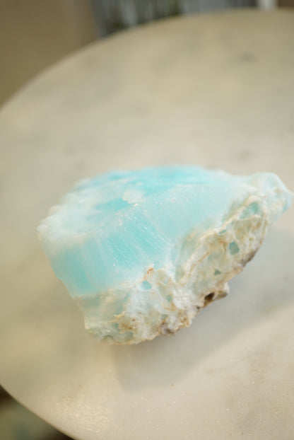 藍加勒比方解石原石 Raw Blue Caribbean Calcite - ART OF GEM 