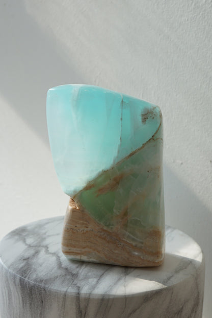 藍加勒比方解石 Blue Caribbean Calcite - ART OF GEM 