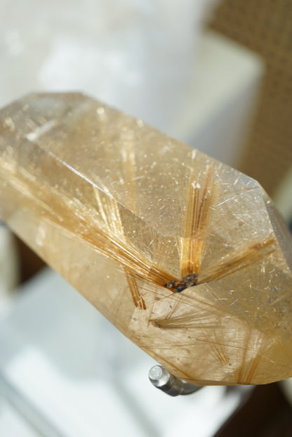 收藏級「煙花」金鈦晶金髮晶雙尖 (DT) - ART OF GEM 