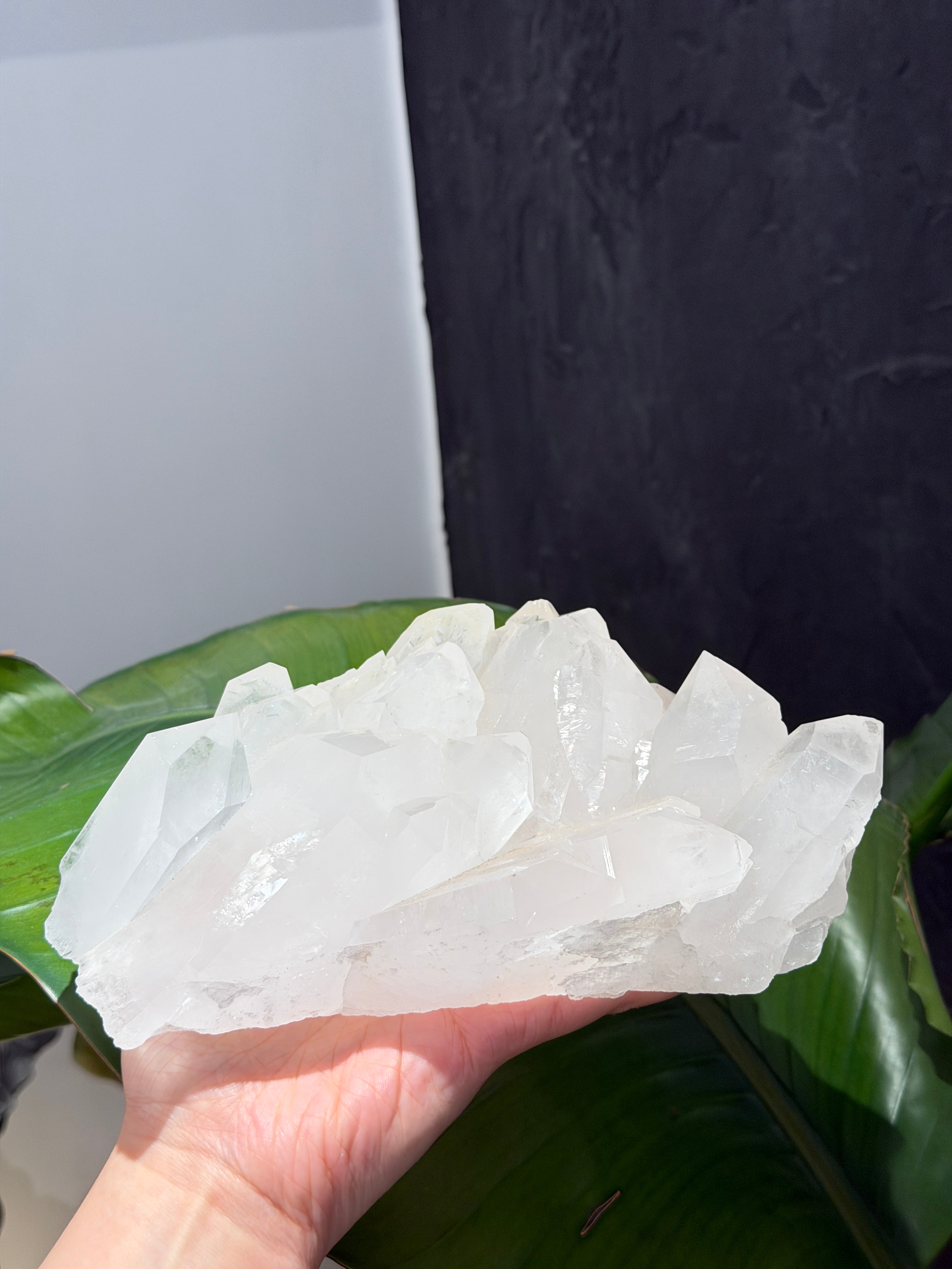 巴西白水晶簇