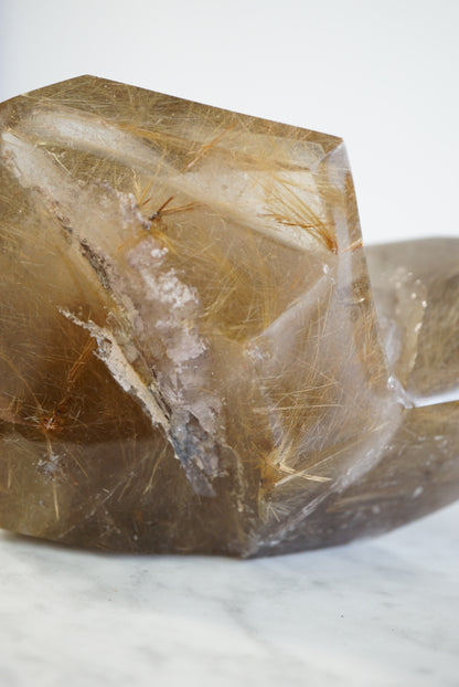 巴西雙生密髮金髮晶簇 Golden Rutiled Quartz Cluster - ART OF GEM 
