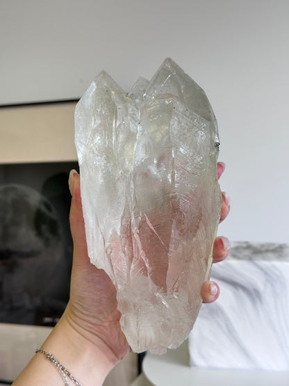 收藏級印度喜馬拉雅白水晶權杖 (帶資料庫) India Himalayan White Quartz Scepter with record keeper - ART OF GEM 