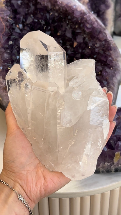 巴西白水晶簇  𝐖𝐡𝐢𝐭𝐞 𝐐𝐮𝐚𝐫𝐭𝐳 𝐂𝐥𝐮𝐬𝐭𝐞𝐫 - ART OF GEM 