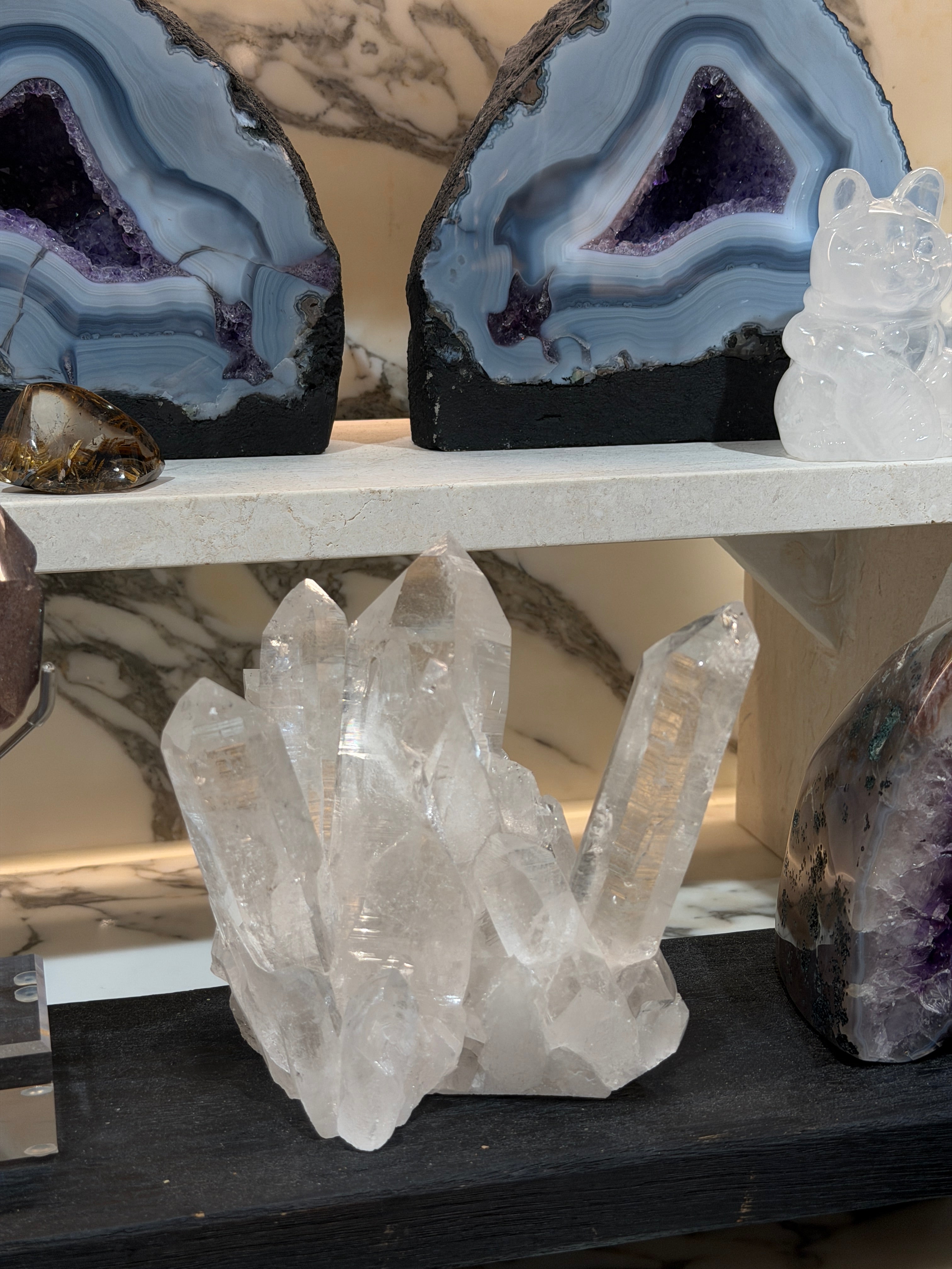 Collector's Grade Indian Himalayan White Quartz Cluster