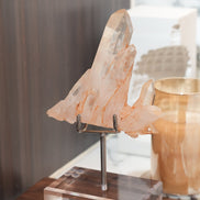 Brazilian Clear Quartz Cluster (with pink hues) (with stand)