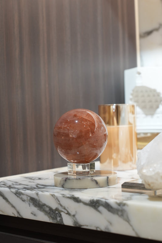 Red Hematoid Quartz Sphere