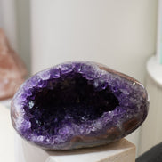 罕有巴西全瑪瑙拋光紫晶洞 - ART OF GEM 