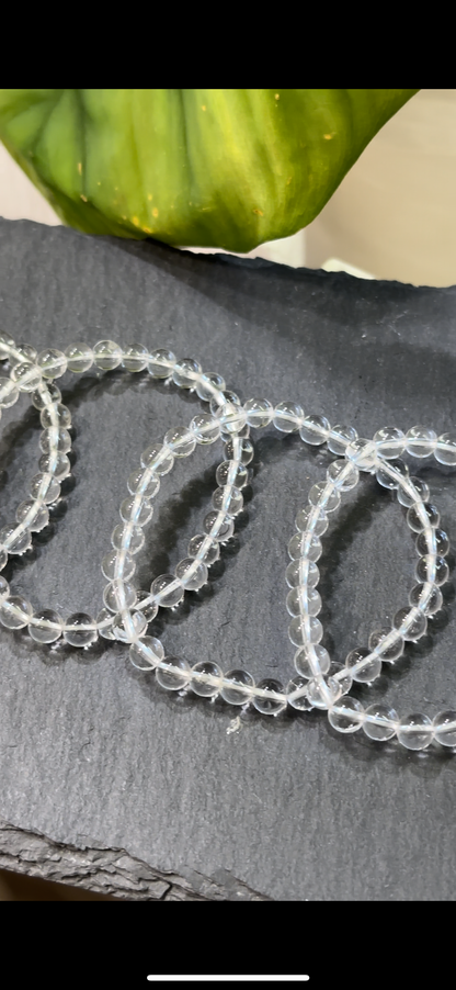 印度喜馬拉雅白水晶手串 (6mm) India Himalayan White Quartz Bracelet (6mm) - ART OF GEM 
