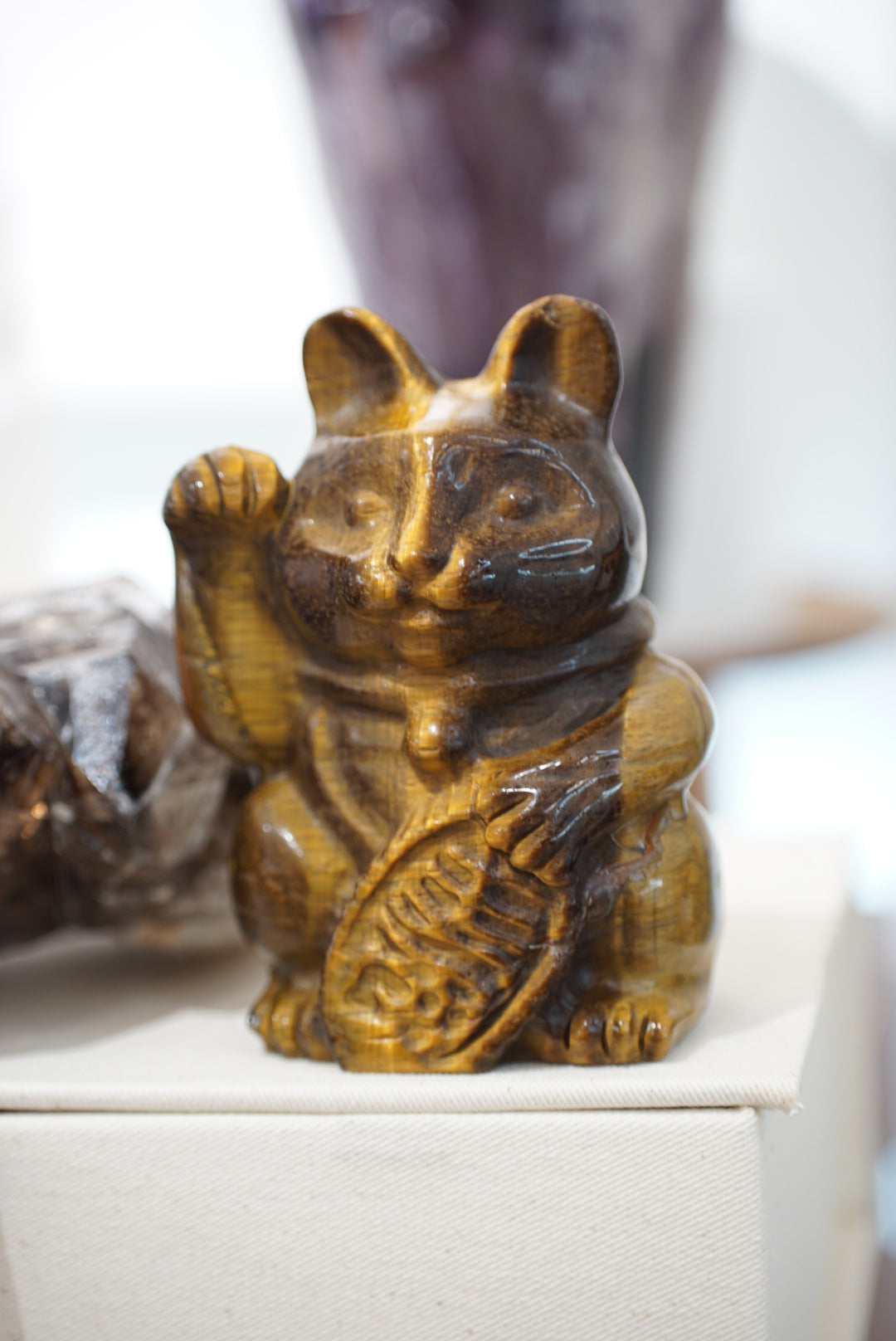 原創設計虎眼石招財貓 Tiger Eye Fortune Cat